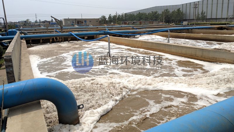 新疆江南宏達紙業(yè)丨潛水攪拌曝氣機使用現場